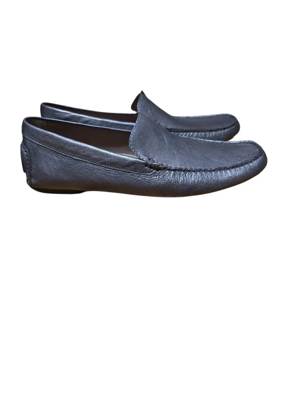 Men's Donald J. Pliner Black Leather Slip-On Loafers | Size 10
